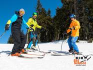 Výuka lyžování - rodina a kamárádi