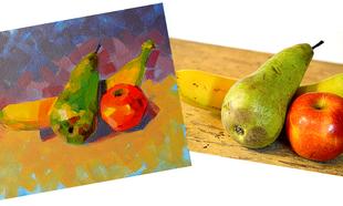 Zátiší s ovocem akrylem na plátno - online kurz