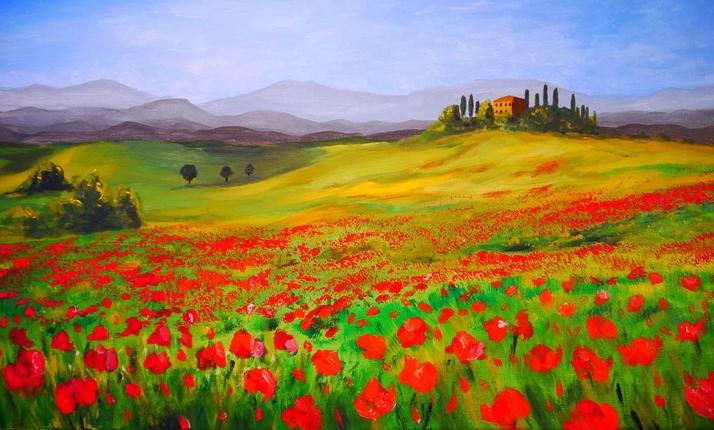 Malujeme akrylem na plátno - online kurz