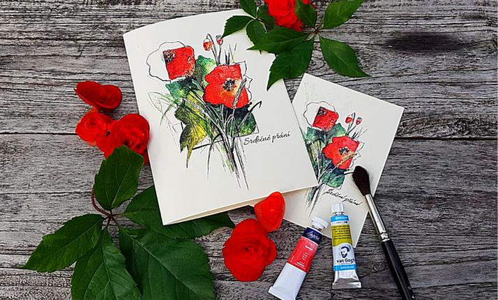 Tajemství akvarelové barvy "Vlčí mák" - online