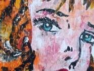 Expresivní malba špachtlí akrylovými barvami - motivy žen