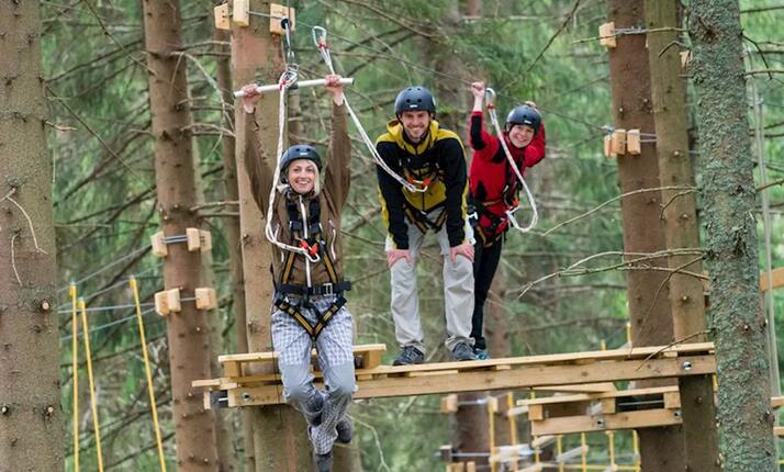 Lanový park Offpark Modrava - 33 překážek a 2 lanovky