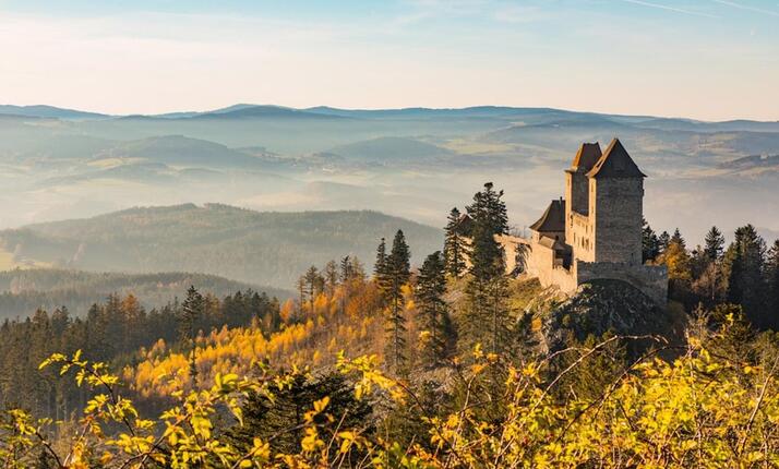Hrad Kašperk Kašperské hory - nejvýše položený hrad v Čechách