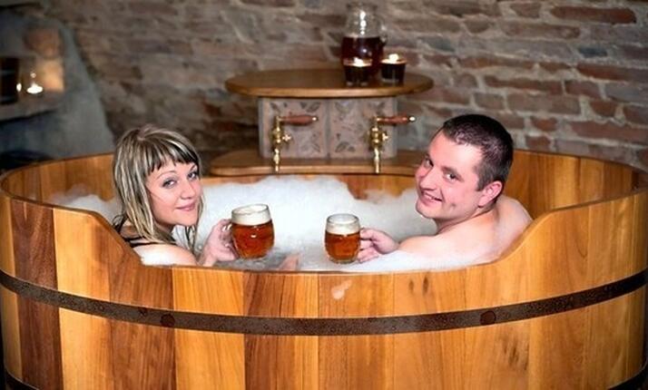 Pivní a vinné lázně Ostrava - uklidňující lázně s degustací