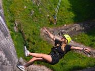 Zip line podél přehradní hráze Labská - Špindlerův Mlýn