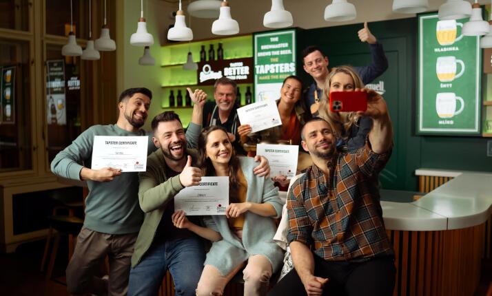 Pilsner Urquell Experience Praha - škola čepování