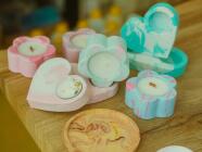 Výroba Jesmonite – svícen + extra tácek k setu