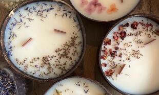 Workshop výroby kokosové svíčky + masážní/čajových - workshop plný exotických vůní