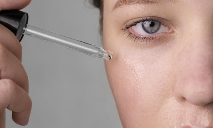 Anti-wrinkle treatment with hyaluronic acid serum