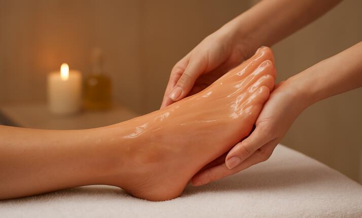 Pedicure with paraffin wrap