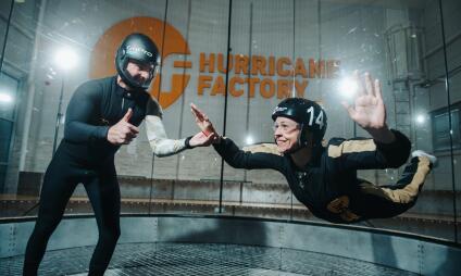Hurricane factory Praha - Zažij let v tunelu ve větru s rychlostí až 270 km/h