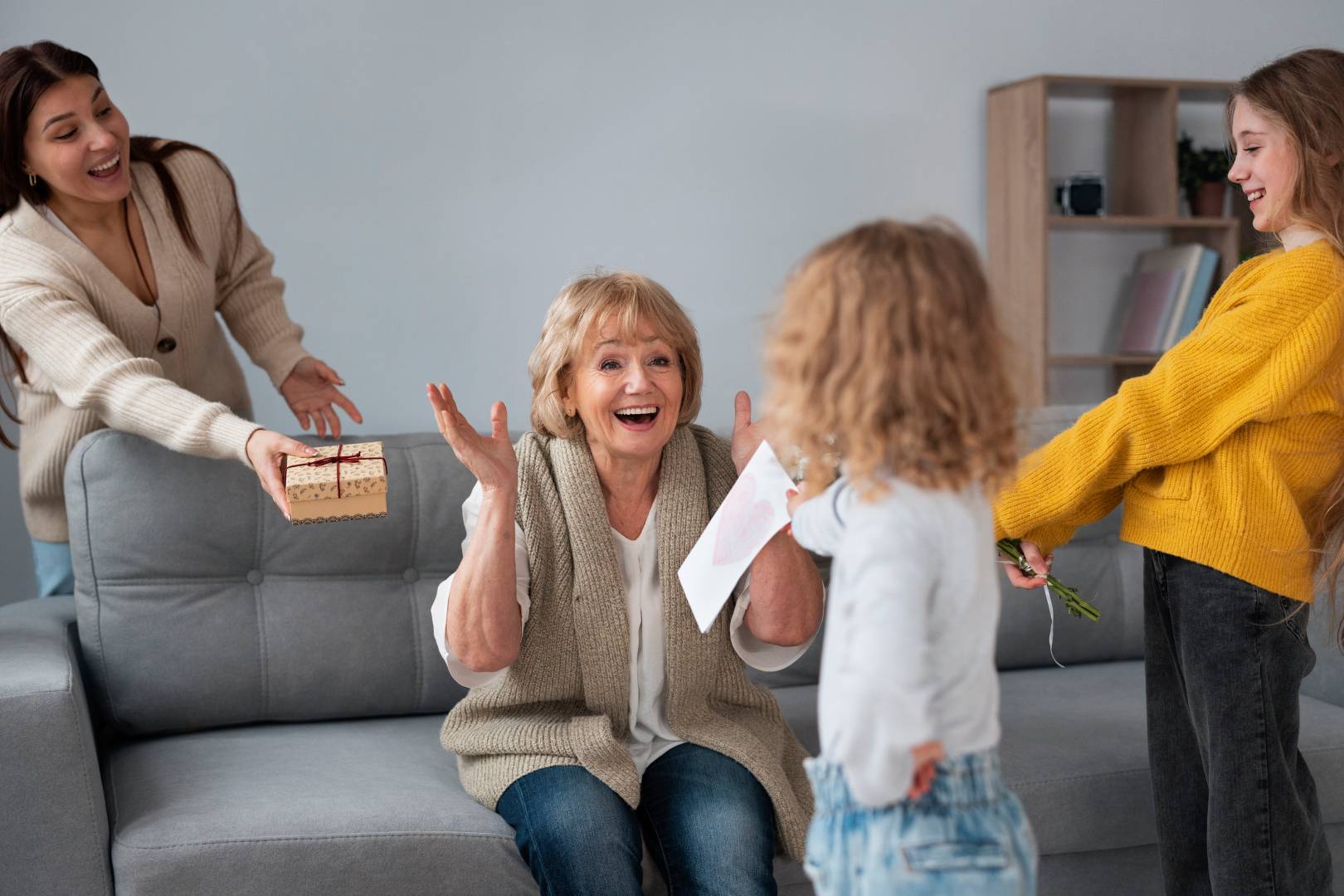 maminka dostává voucher